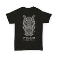 Hemp T Shirt Totem Series Owl Black