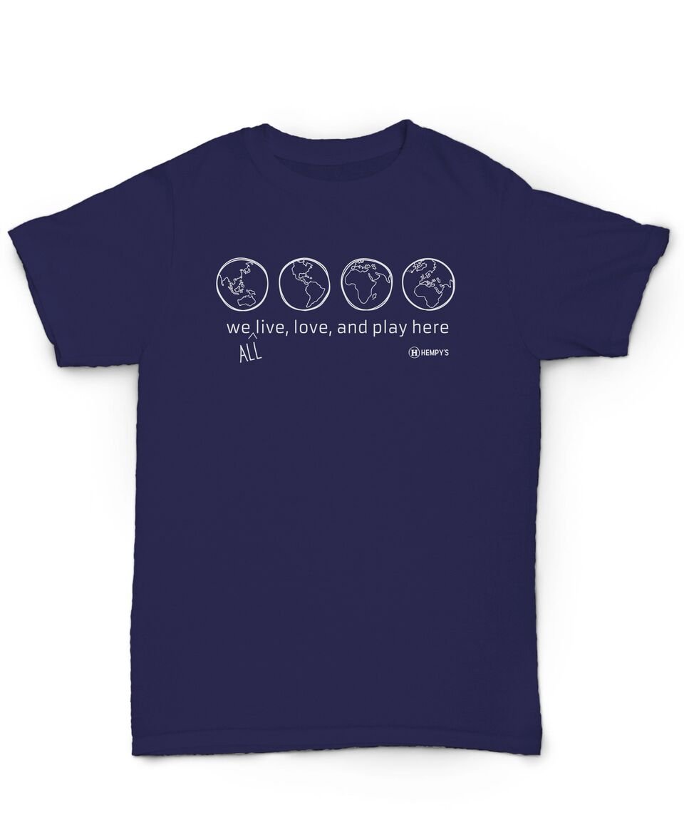 Hemp T Shirt Live Love & Play