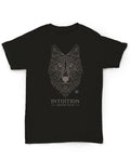Hemp T Shirt Totem Series Wolf Black