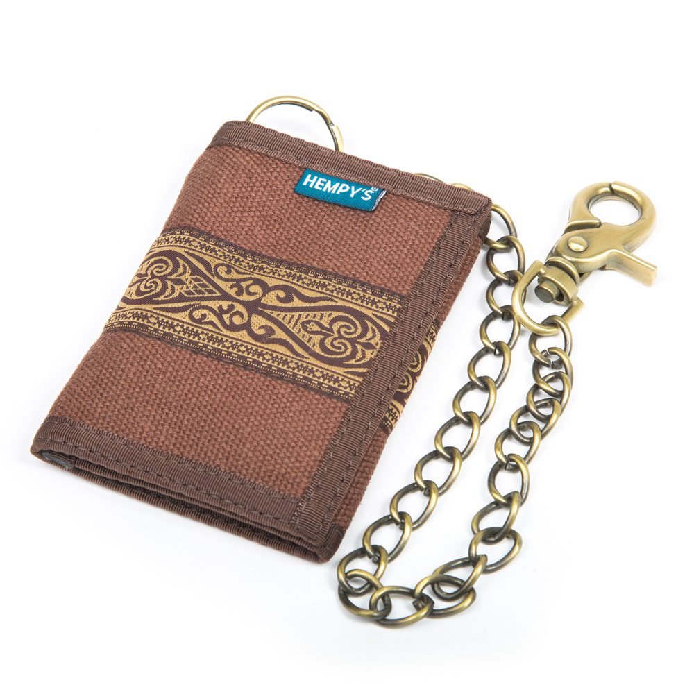 Hemp Tri-fold Chain Wallet