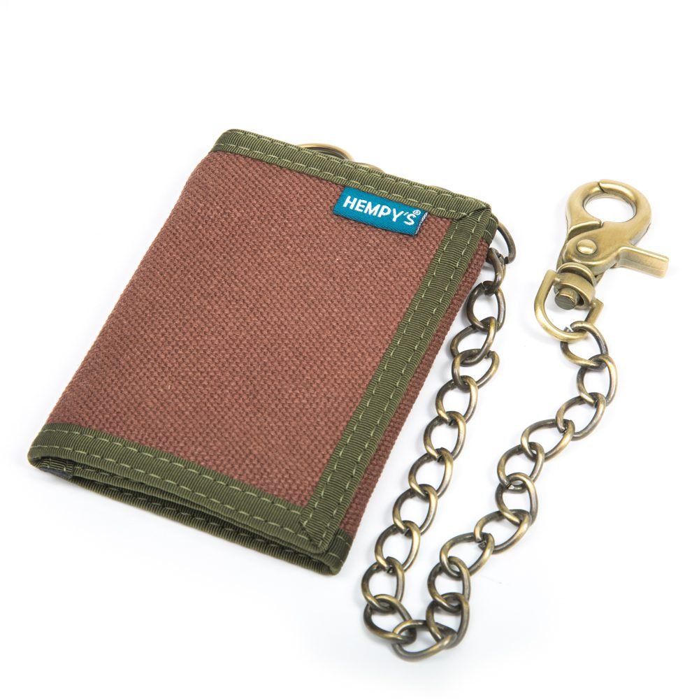 Hemp Tri-fold Chain Wallet