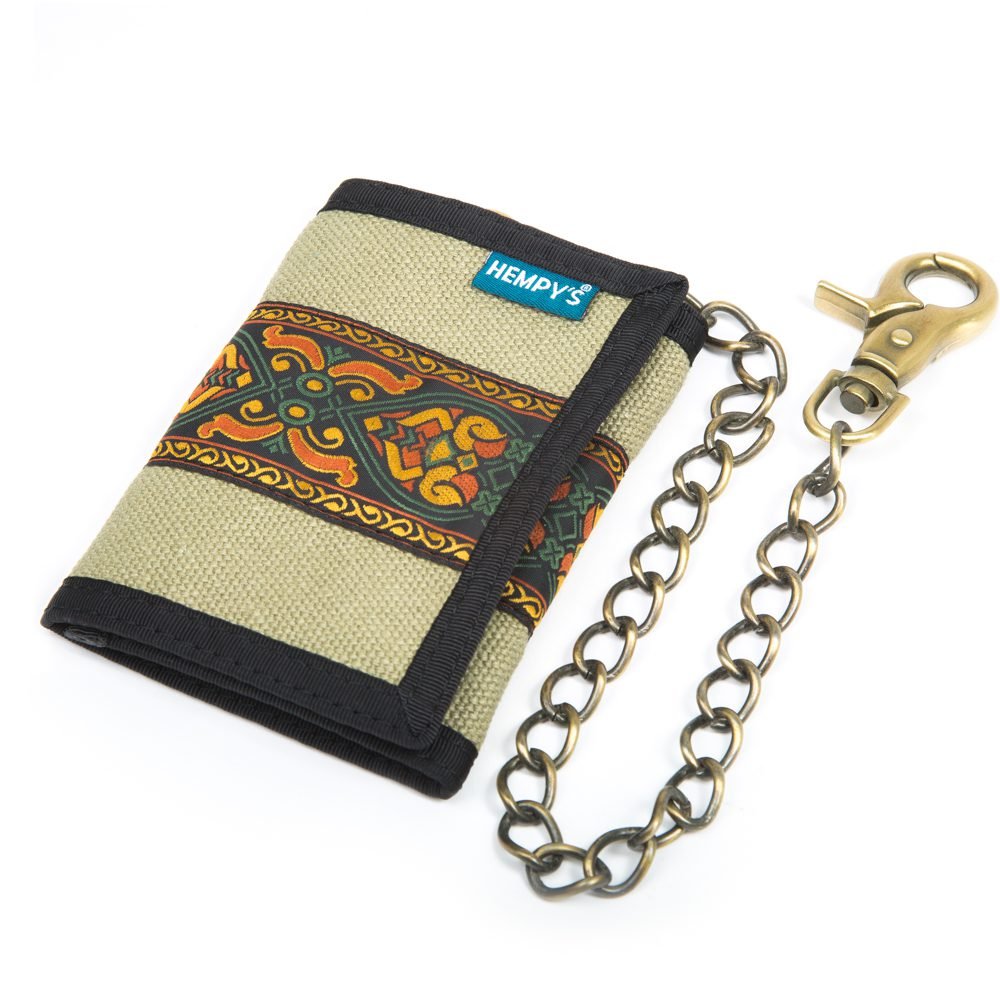Hemp Tri-fold Chain Wallet