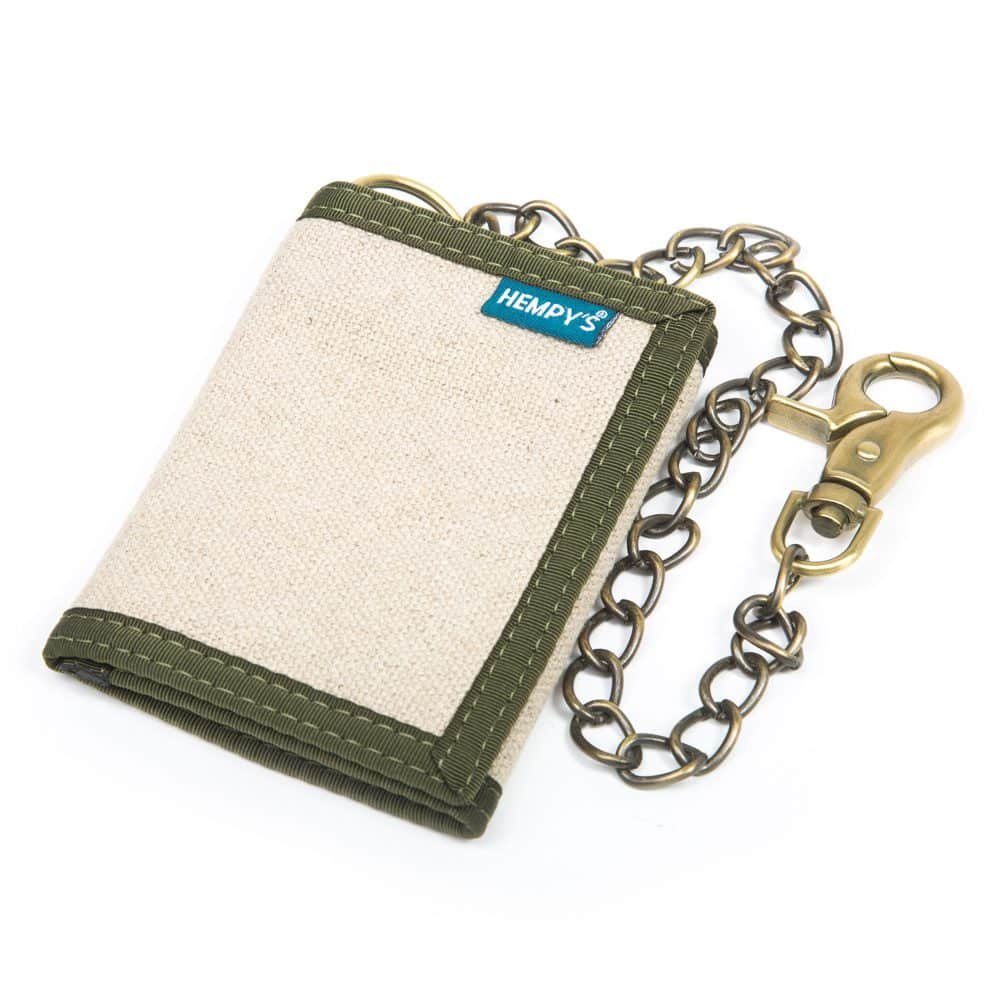 Hemp Tri-fold Chain Wallet