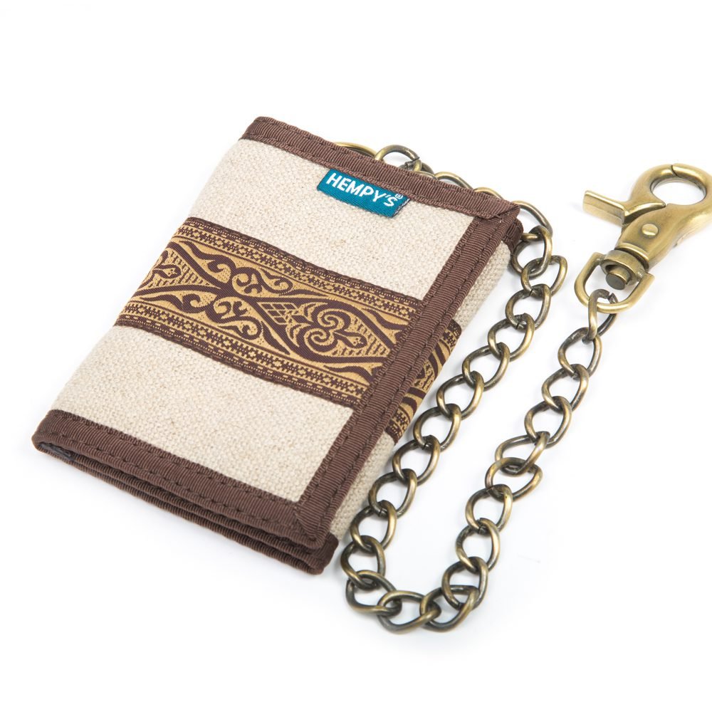 Hemp Tri-fold Chain Wallet