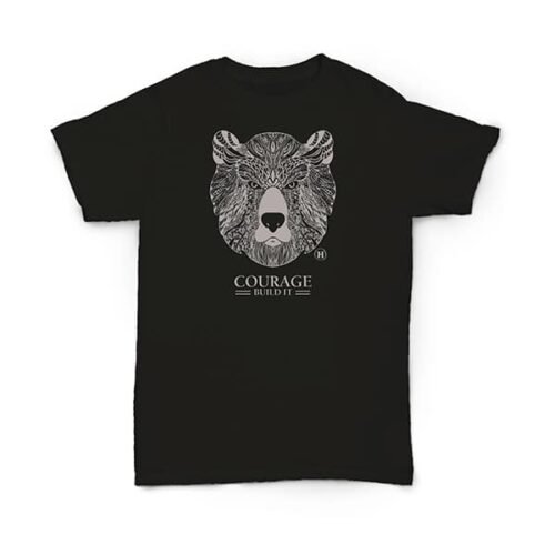 Hemp-T-Shirt-Totem-Series-Bear-Blacks