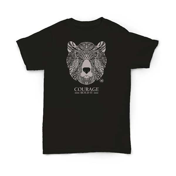 Hemp-T-Shirt-Totem-Series-Bear-Blacks