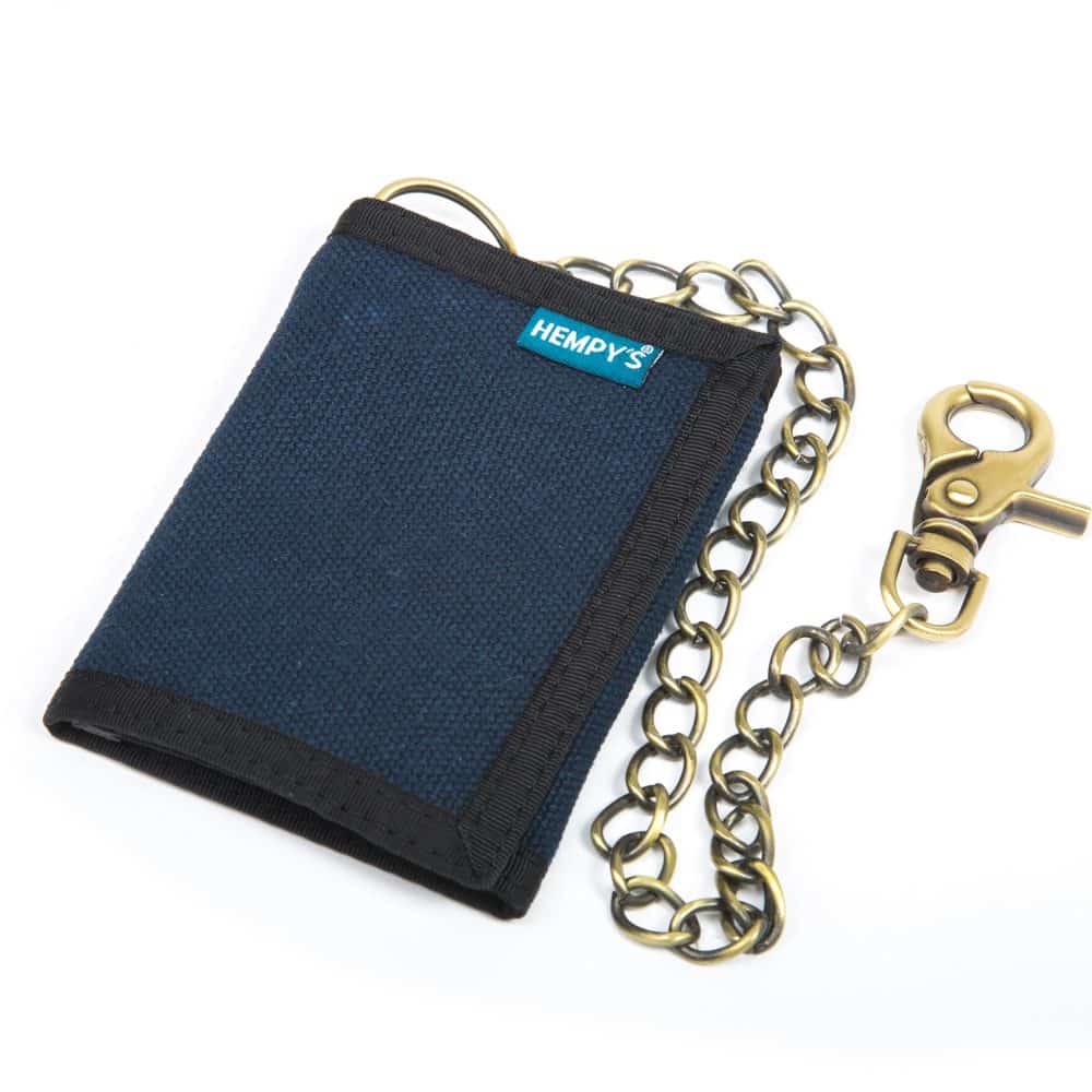 Hempy's Hemp Tri-Fold Wallet with Chain